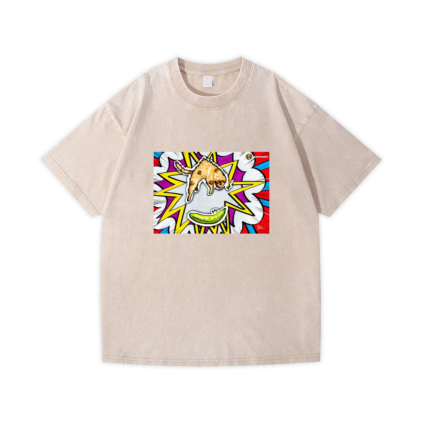青蕉嚇親貓-純棉Washed Tee