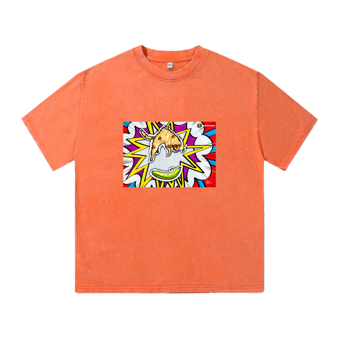 青蕉嚇親貓-純棉Washed Tee