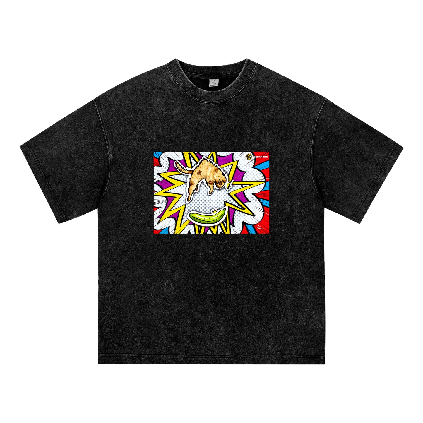 青蕉嚇親貓-純棉Washed Tee