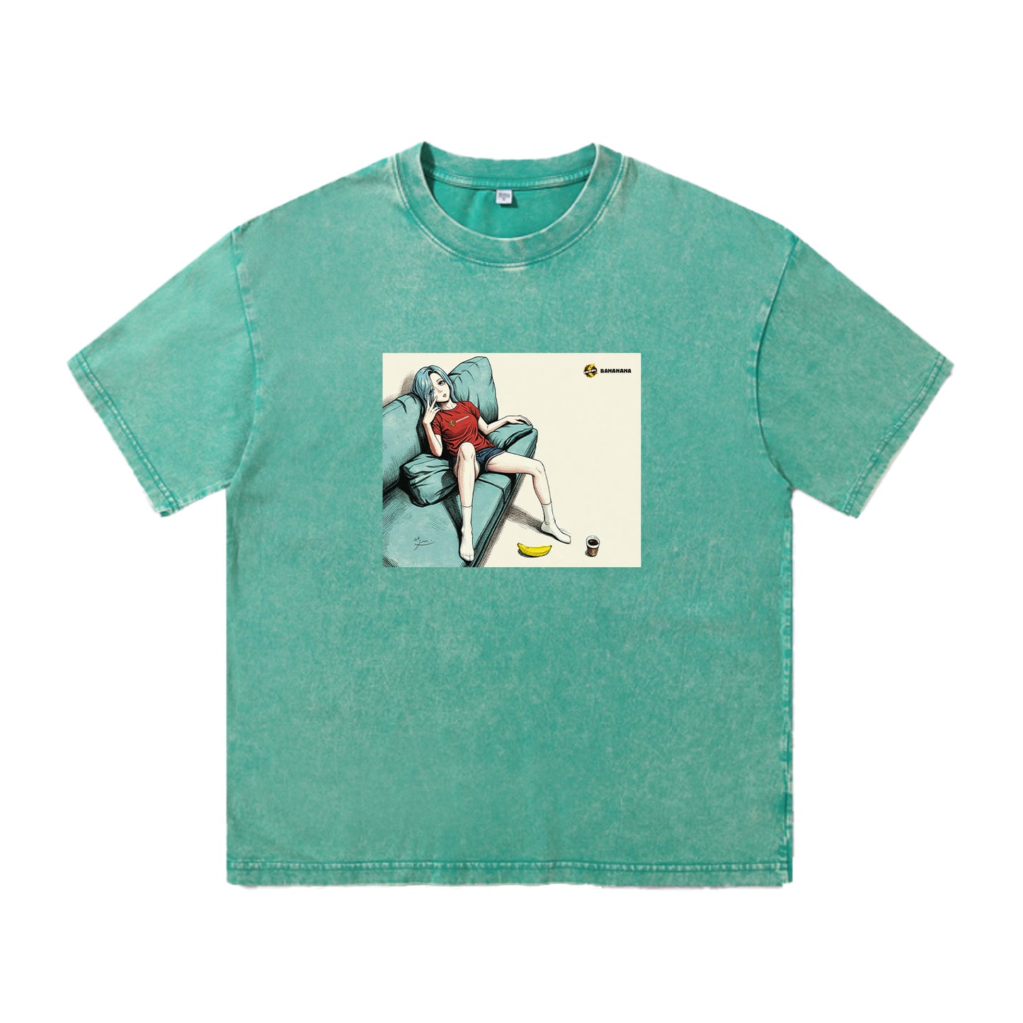 梳化上的少女-純棉Washed Tee